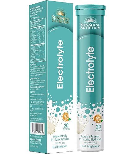 Sunshine Nutrition Electrolyte Orange EFF tabs 20's