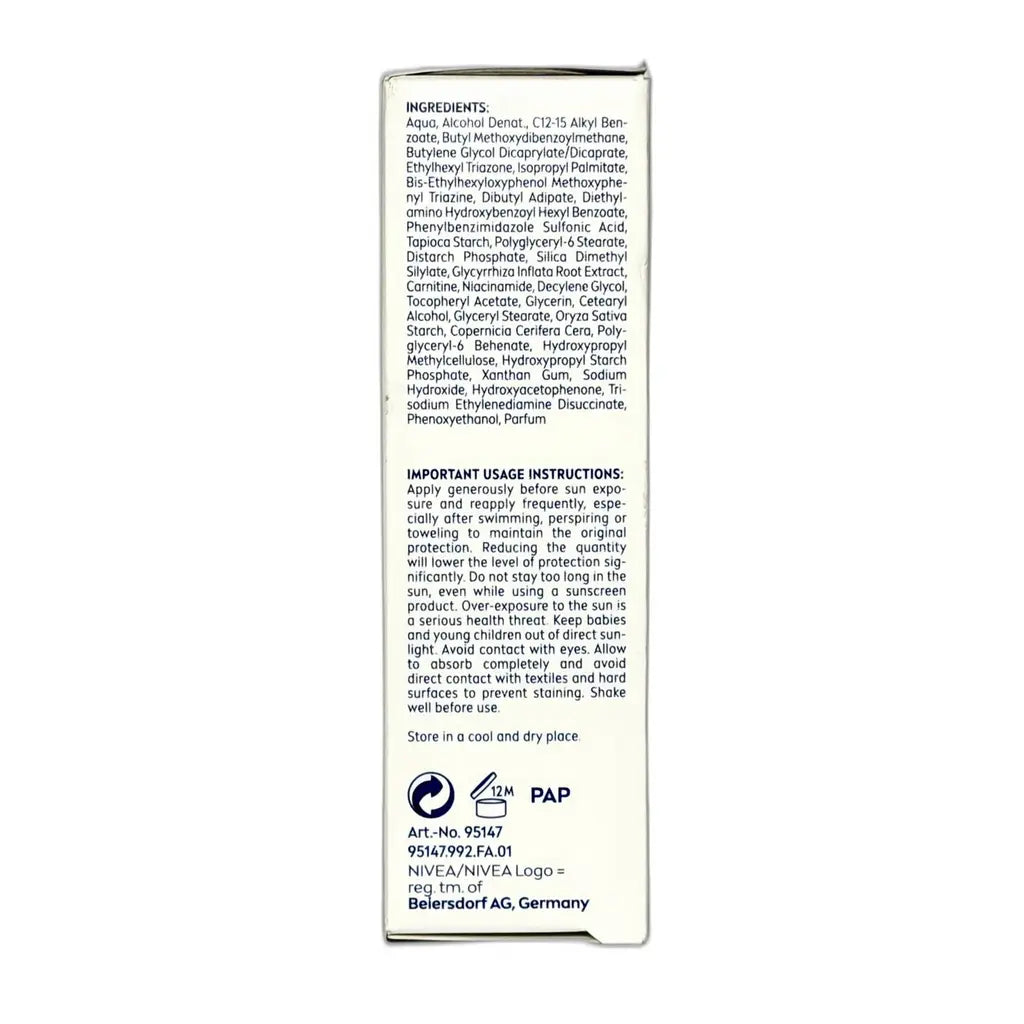 nivea skinwhite glutathione ingredients Buy Sun Derma Blemish Control Anti-blemish Complex UVA & UVB 50+ Fluid 40ml – Tokuyoshi Pharmacy postworkout