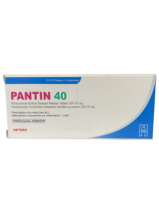 Pantin 40 -  Pantoprazole 40mg (30 Tablets)