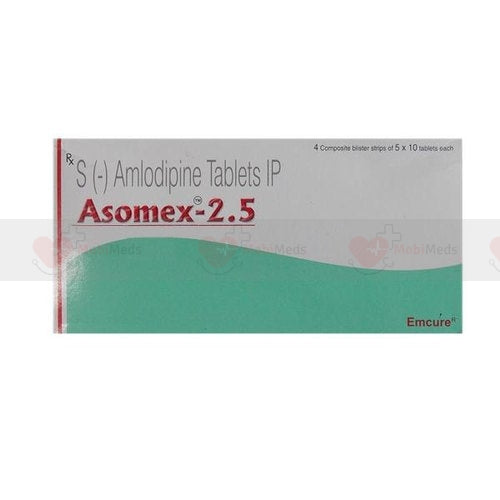 Asomex (Amlodipine )2.5mg Tablets 30s